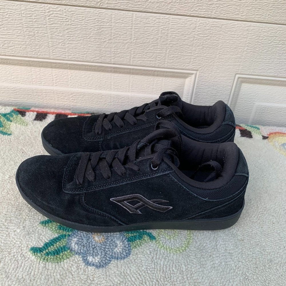 Black Suede Leather Sneakers Men's 9